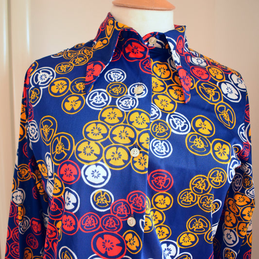 Vintage 1970s Bold Shirt - Size 14 by Pineapple Retro