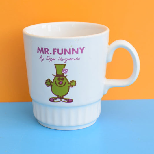 Vintage 1970s Mr Men Mugs - Mr Strong, Mr Funny & Mr Happy