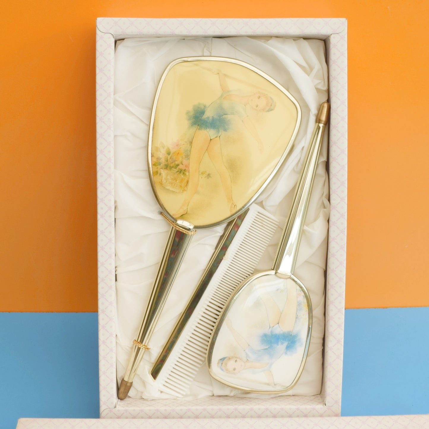 Vintage 1970s Kitsch Dressing Table Set