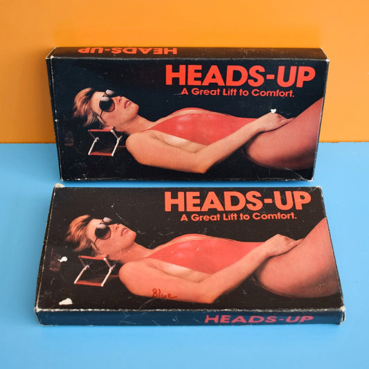 Vintage 1980s Boxed Sunbathing Head Rests by Pineapple Retro