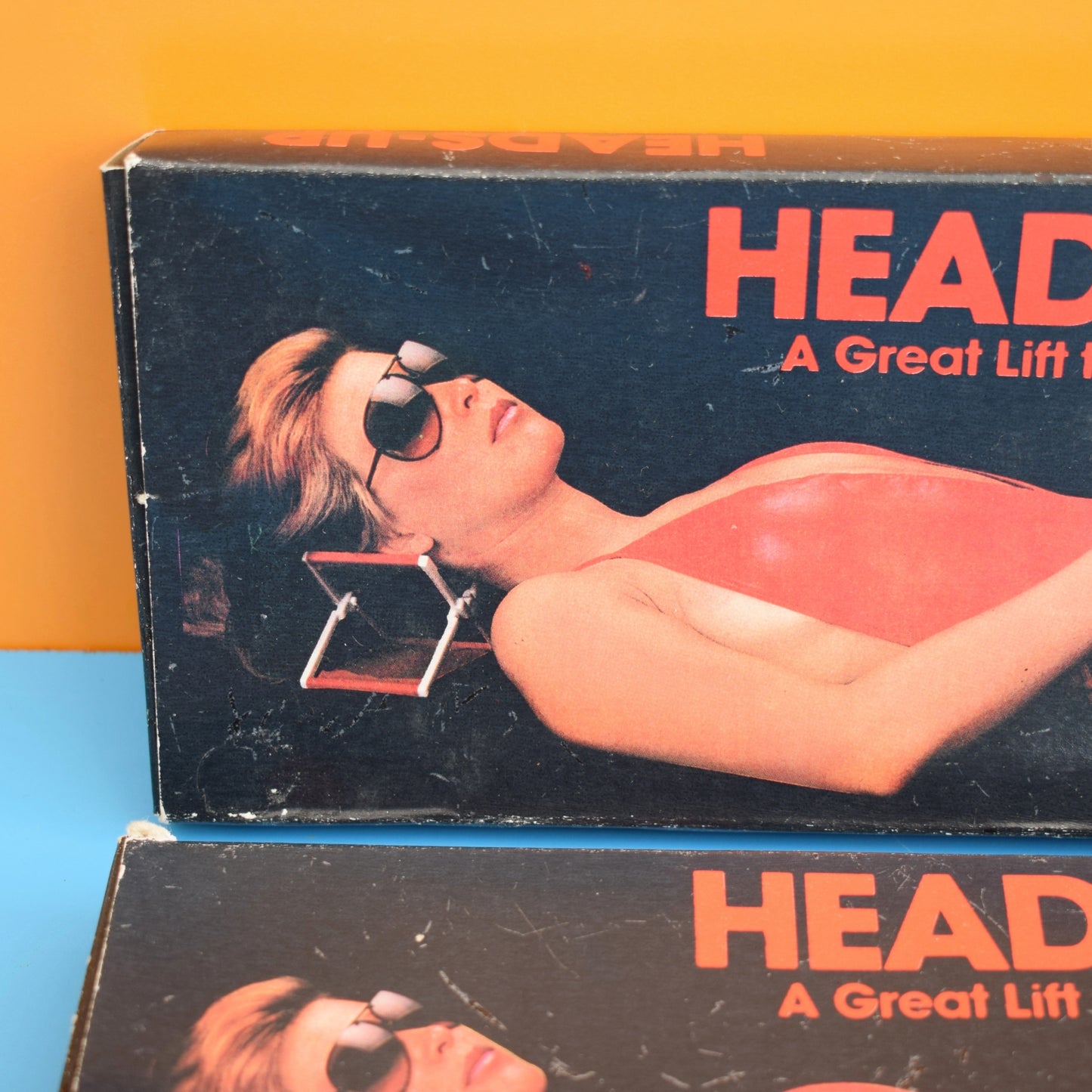 Vintage 1980s Boxed Sunbathing Head Rests