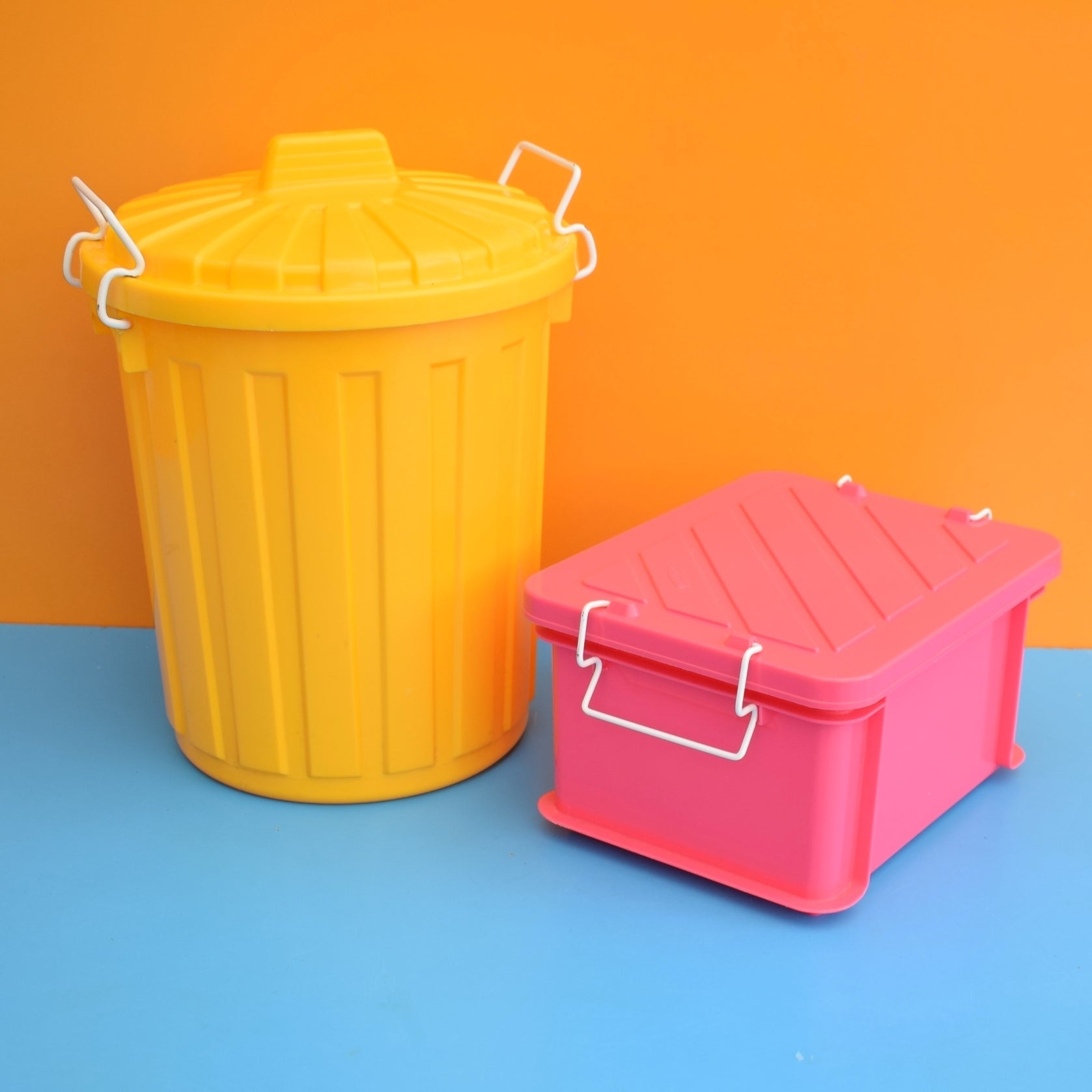 Vintage 1980s Storage - Pink / Yellow by Vintage
