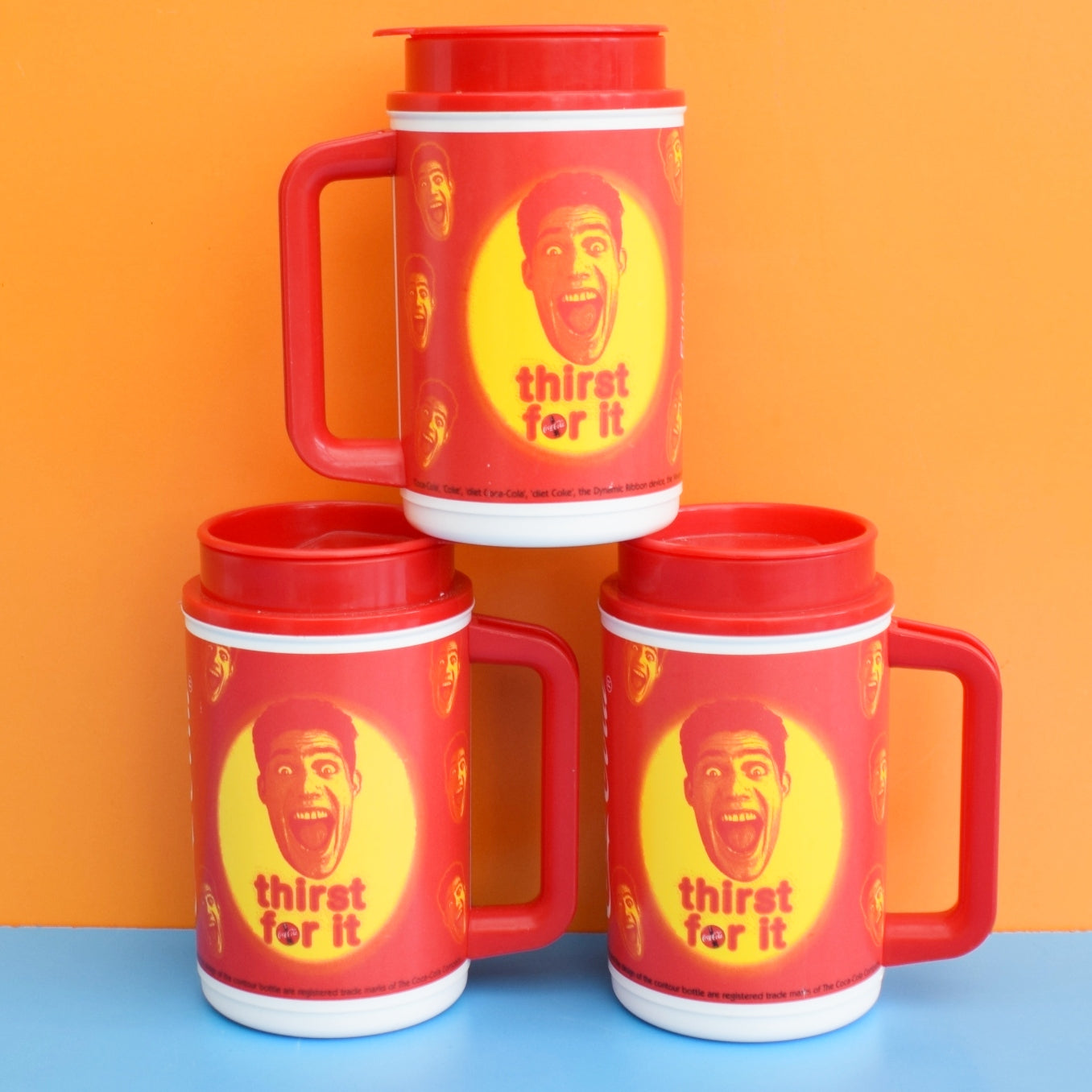 Vintage 1990s Thermos Mug - Coke x3 by Pineapple Retro