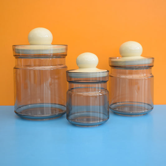 Vintage 1980s Plastic 3 Jar Set - Boxed by Vintage