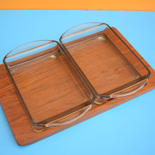 Vintage 1960s Teak Nibbles Set- Danish by Pineapple Retro
