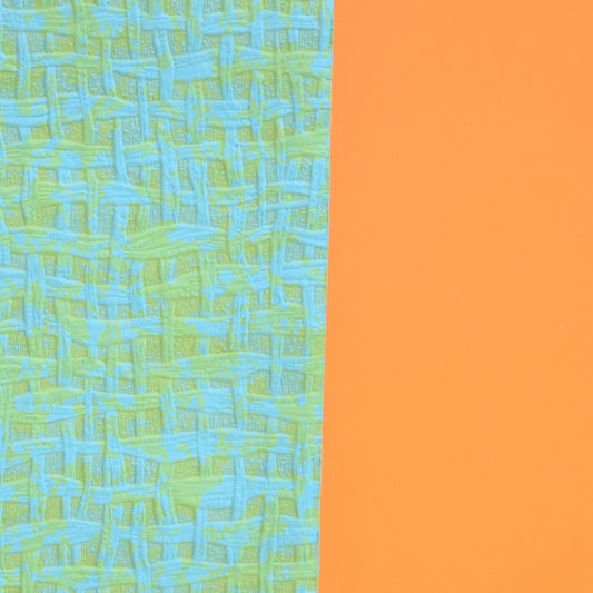 Vintage 1960s Sanderson Heavy Weight Wallpaper - Green / Blue Textured