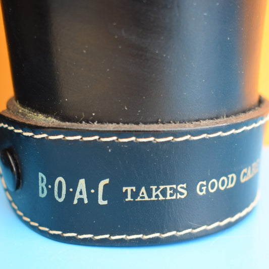 Vintage 1960s BOAC Leather Games Cup by Pineapple Retro