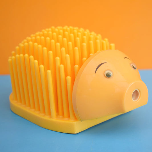 Vintage 1980s Plastic Hedgehog Desk Tidy by Vintage