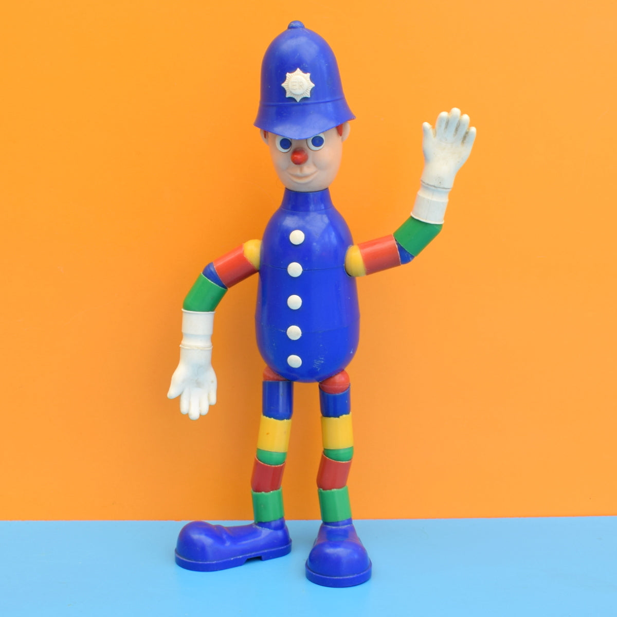 Vintage 1960s Bendy Policeman Toy - Merit Safe Play