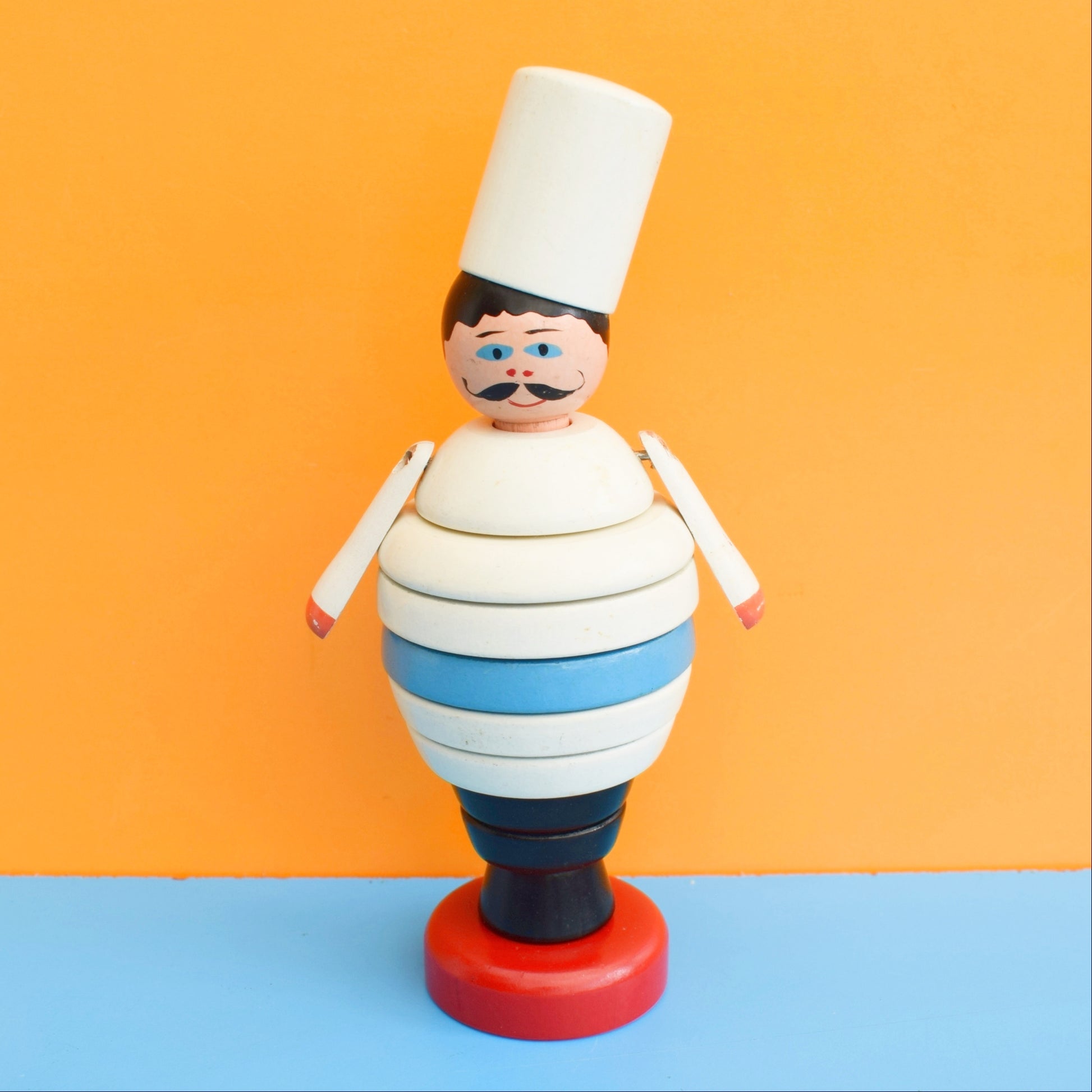 Vintage 1960s Brio Wooden Chef / Penguin by Pineapple Retro