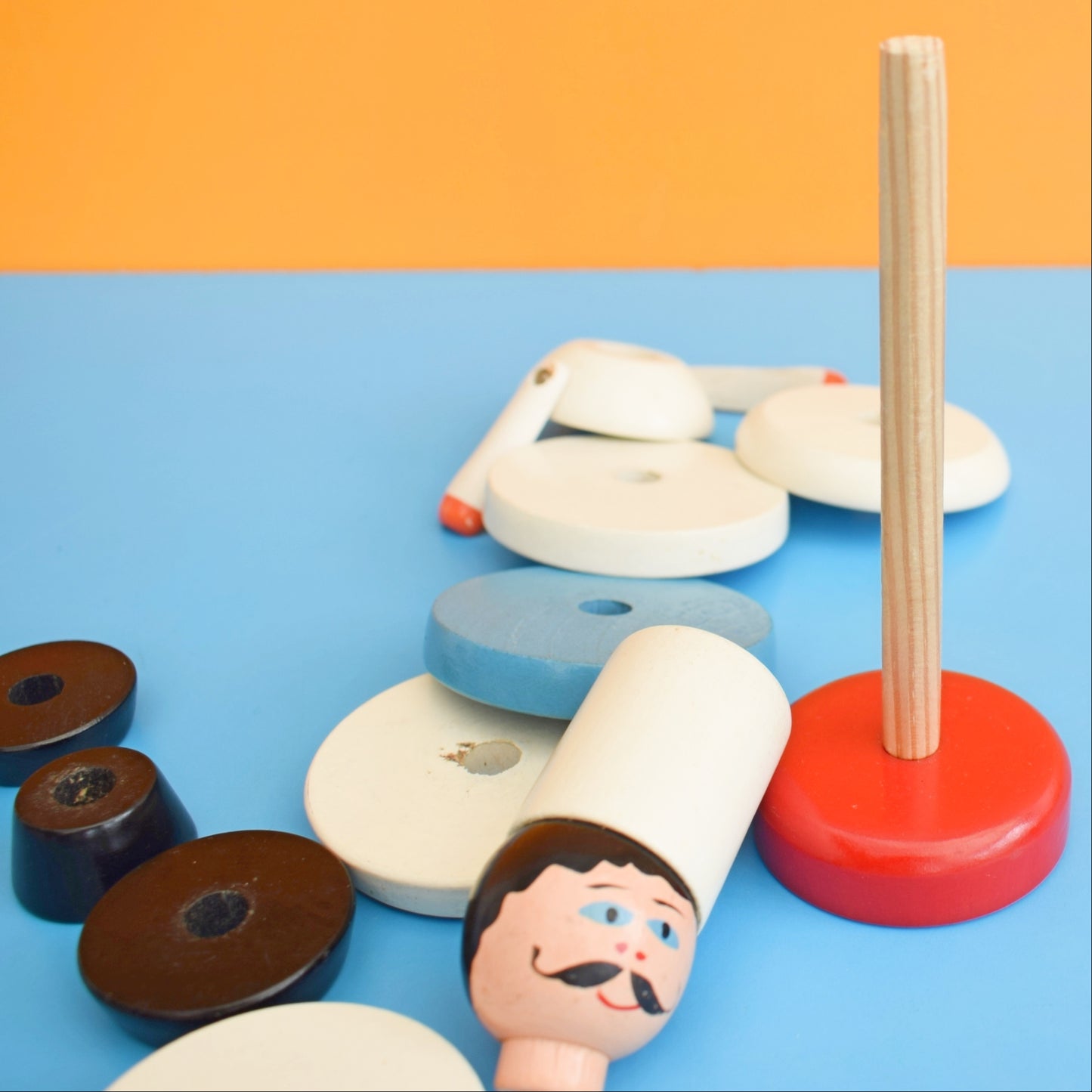 Vintage 1960s Brio Wooden Chef / Penguin by Pineapple Retro