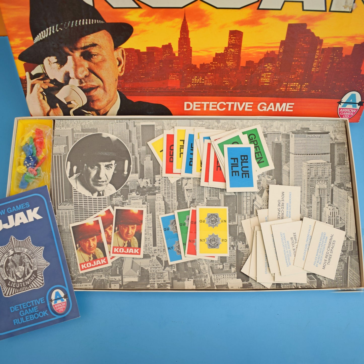 Vintage 1970s Board Game - Kojak- Arrow Games - Complete