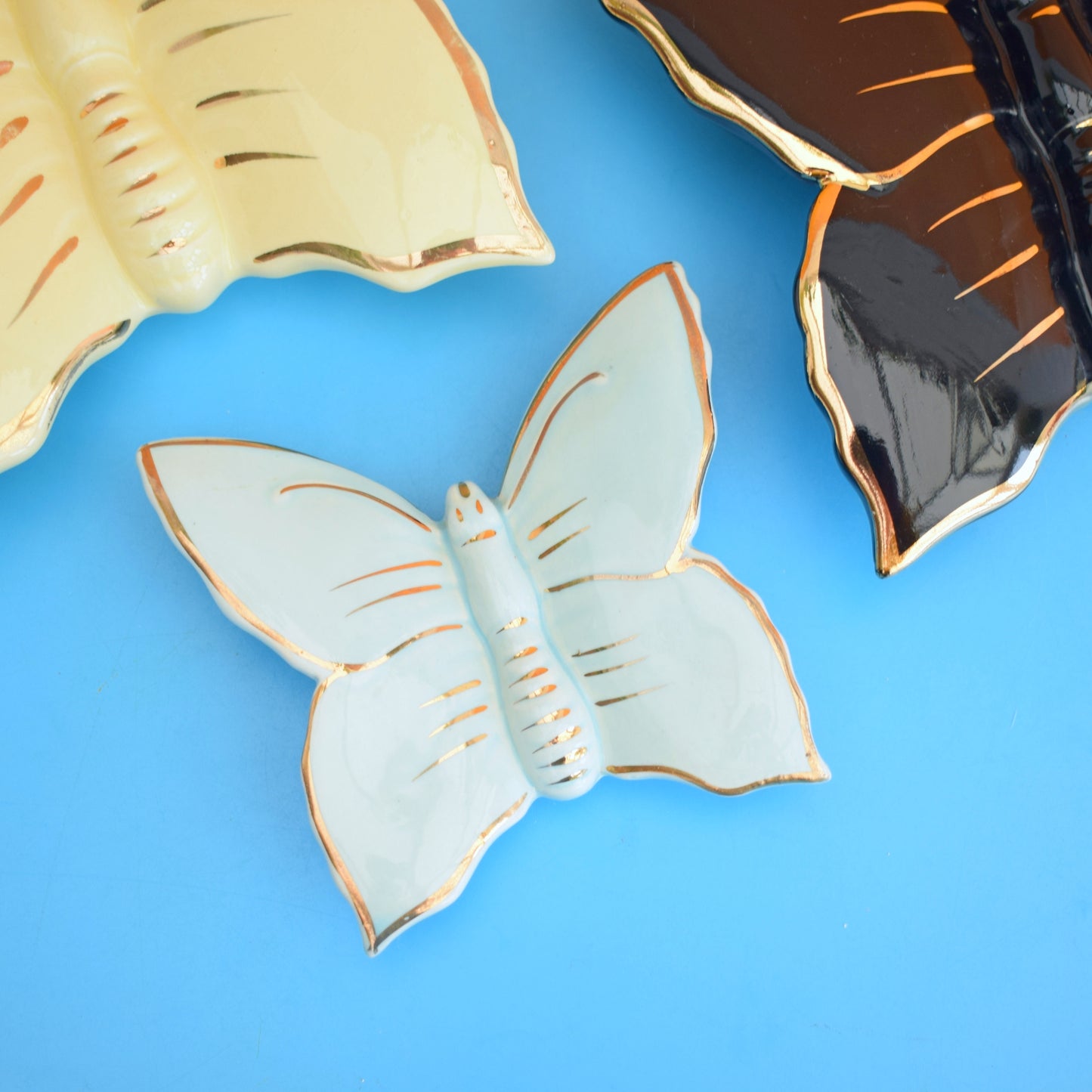Vintage 1950s Ceramic Wall Pockets - Butterfly by Pineapple Retro