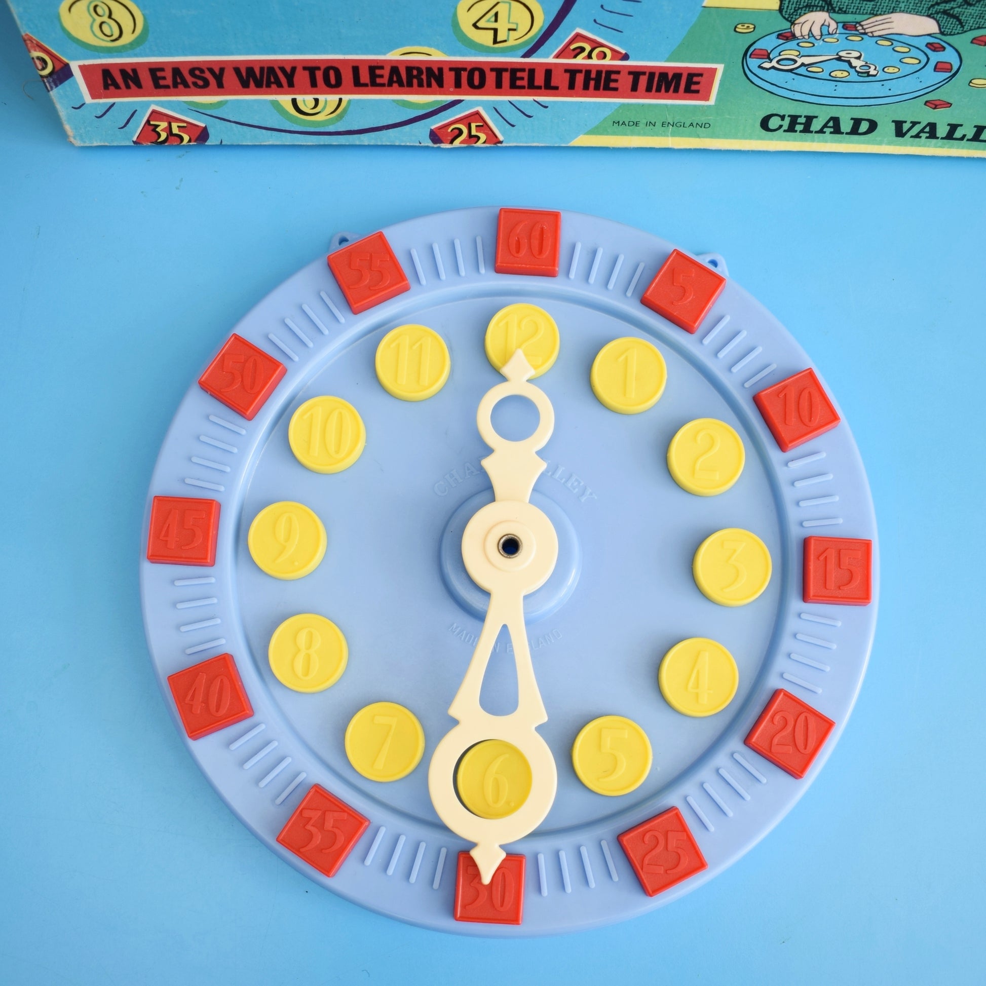 Vintage 1960s Chad Valley Teach The TIme by Pineapple Retro