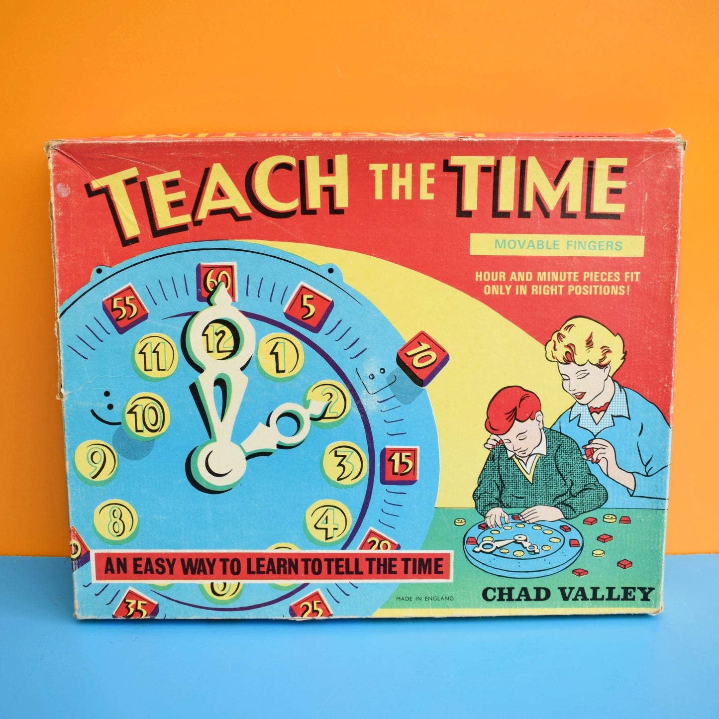 Vintage 1960s Chad Valley Teach The TIme by Pineapple Retro