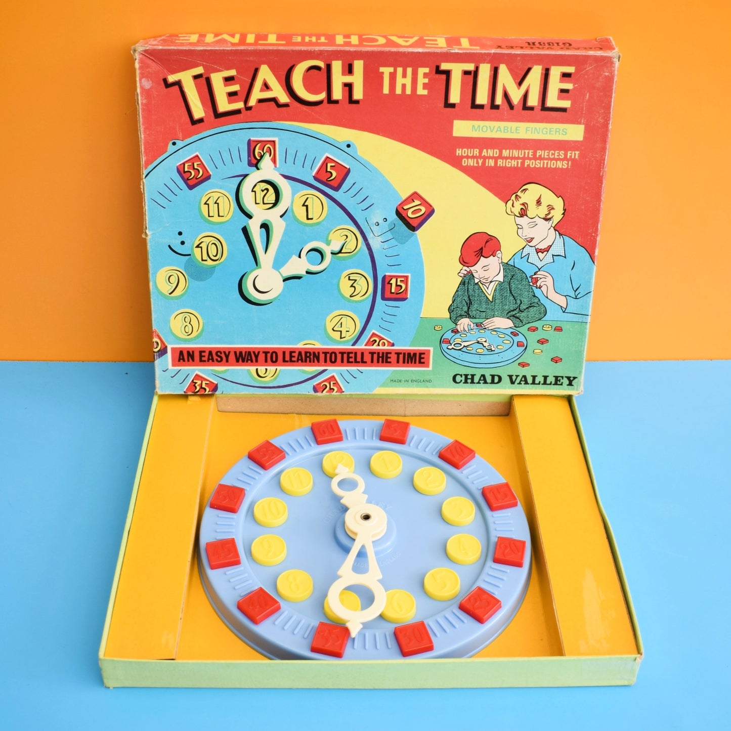 Vintage 1960s Chad Valley Teach The TIme by Pineapple Retro