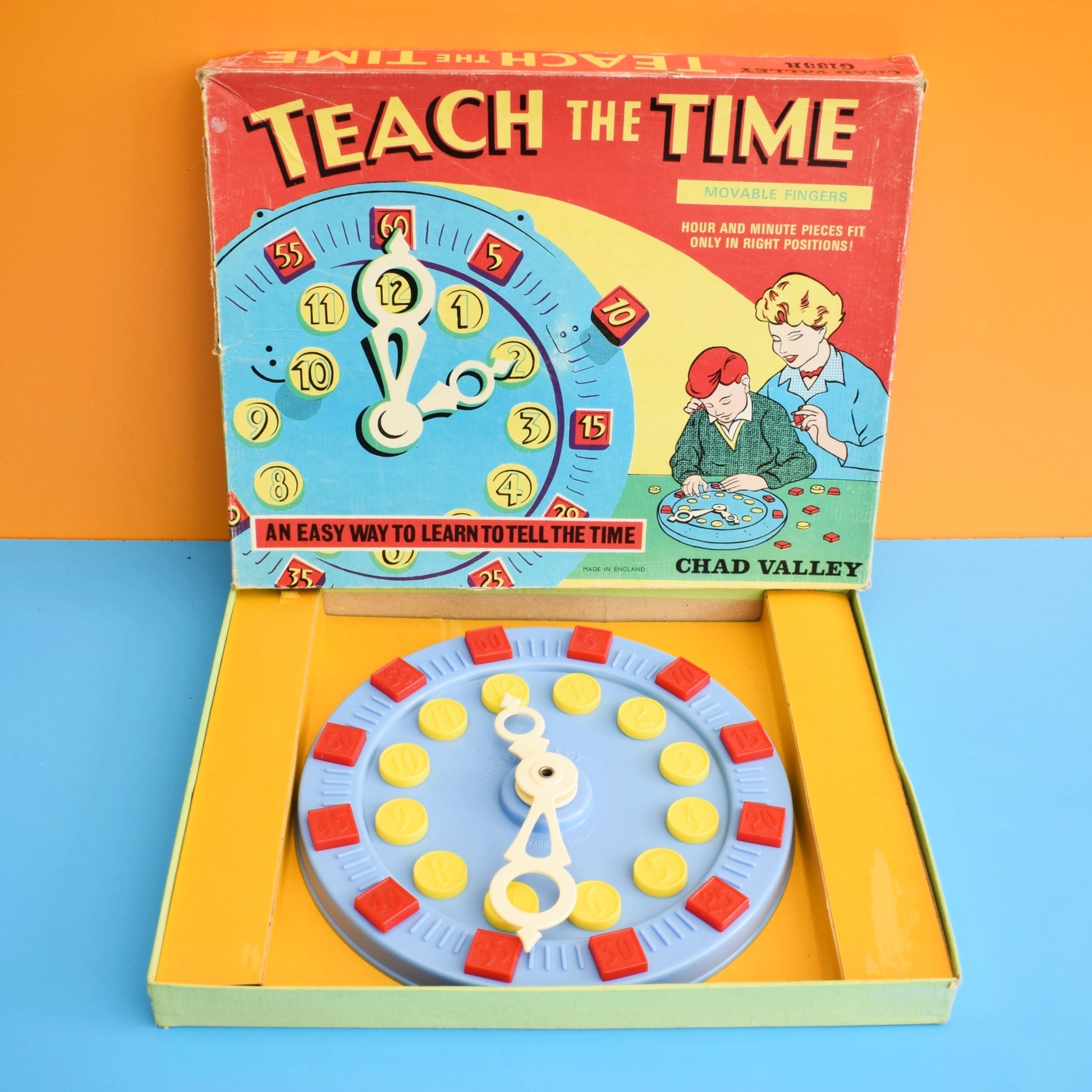 Vintage 1960s Chad Valley Teach The TIme by Pineapple Retro