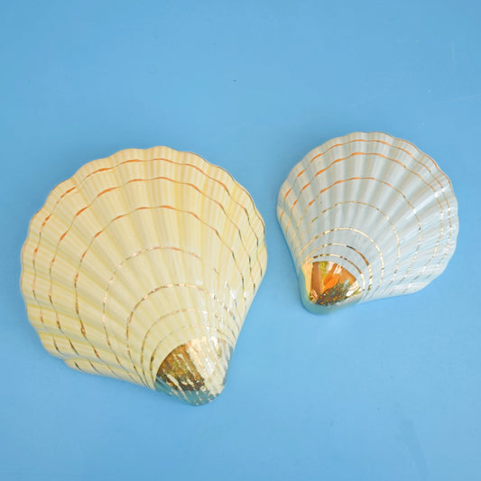 Vintage 1950s Ceramic Wall Pockets - Shells by Pineapple Retro