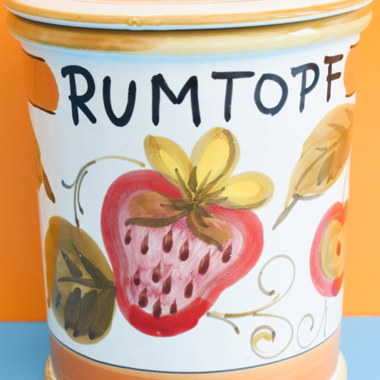 Vintage 1970s Rumtopf Ceramic Jar by Pineapple Retro
