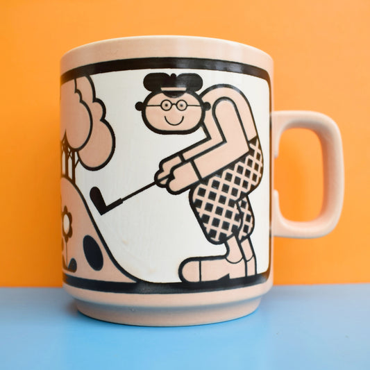 Vintage 1960s Hornsea Mug - Golfer by Pineapple Retro