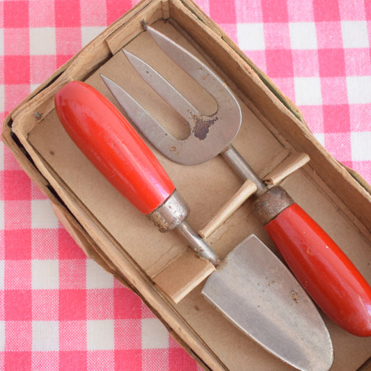 Vintage Miniature Garden Tools - Boxed by Pineapple Retro