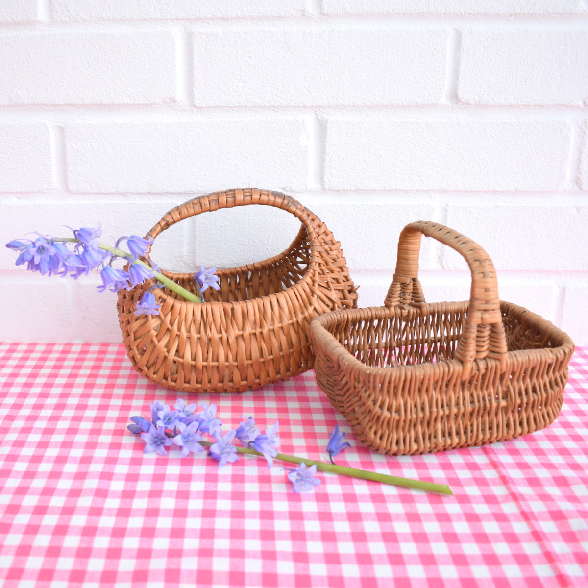 Vintage 1960s Mini Baskets - Storage / Children