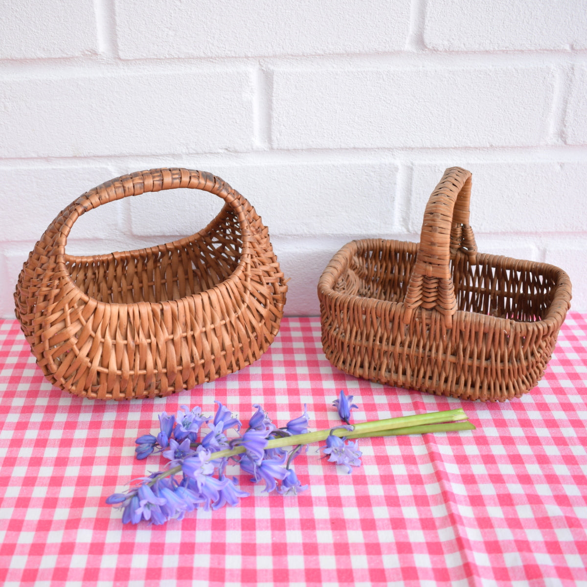 Vintage 1960s Mini Baskets - Storage / Children
