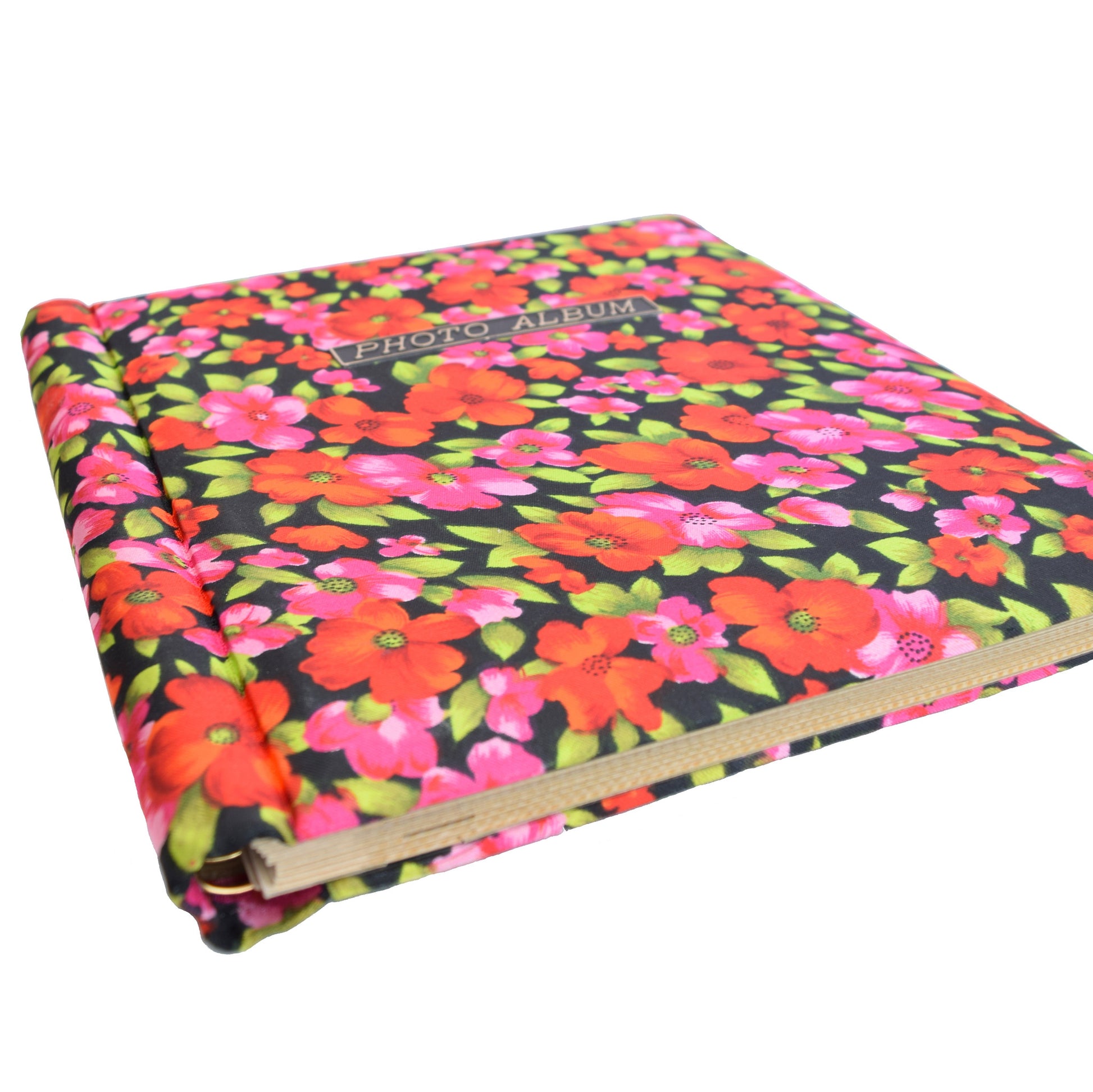 60s pink red photo album side