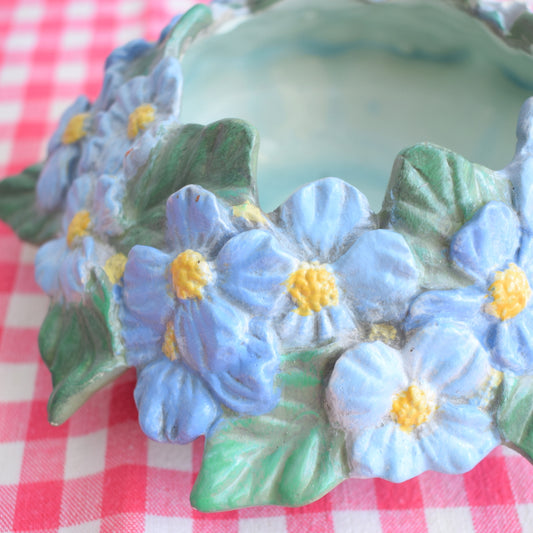 Vintage 1950s Ceramic Flower Candle Holder / Posey Dish by Pineapple Retro