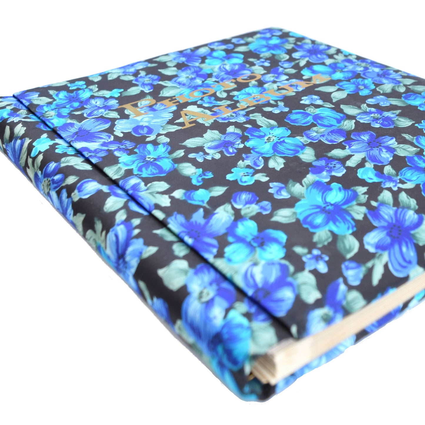 1960s flower power photo album - blue