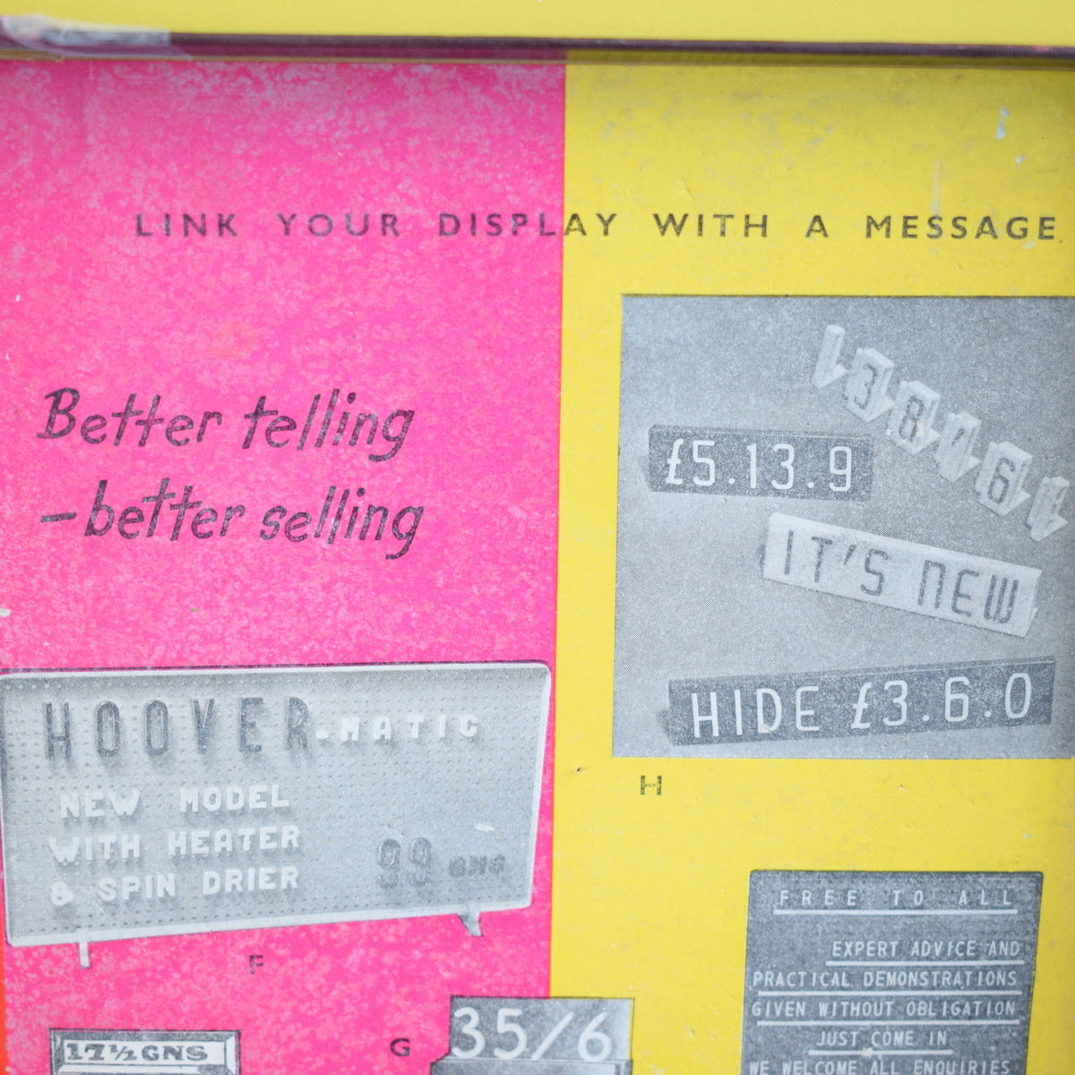 Vintage 1950s Movitex Ad-On Interlocking Plastic Letters - Advertising Signs