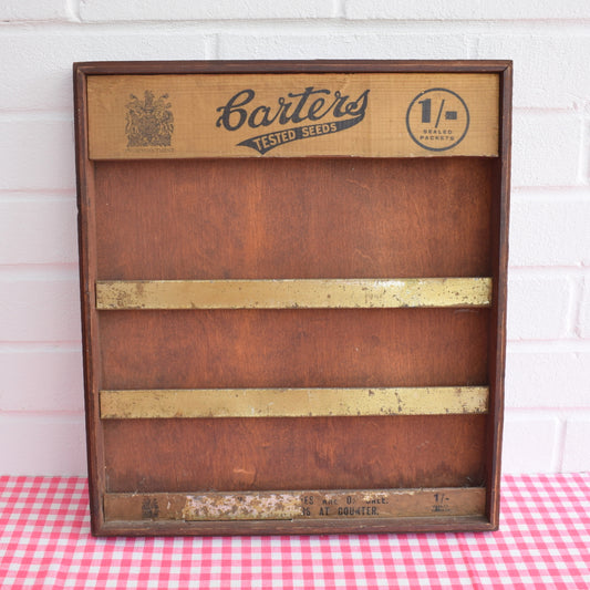 Vintage 1950s Carters Seed Advertising Display Shelf by Pineapple Retro