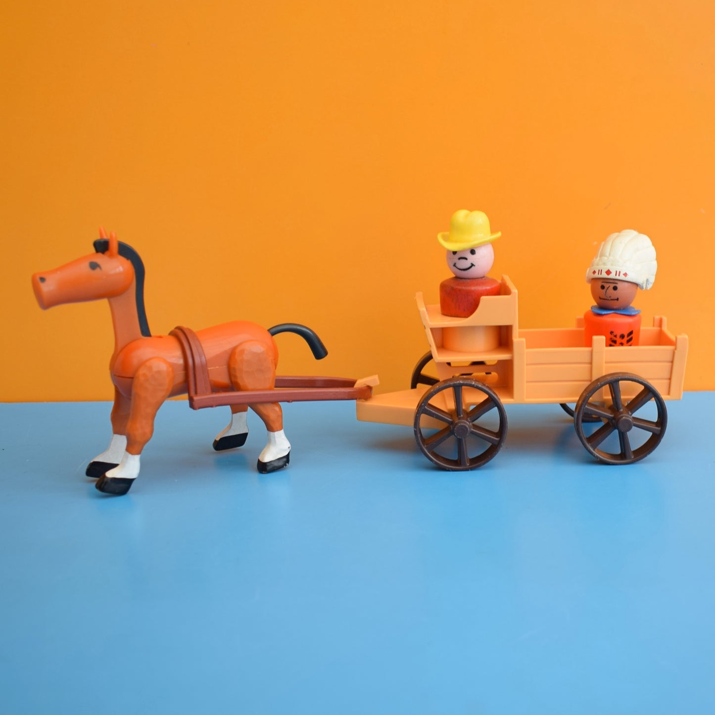 Vintage 1970s Fisher Price Cowboy & Indian by Pineapple Retro