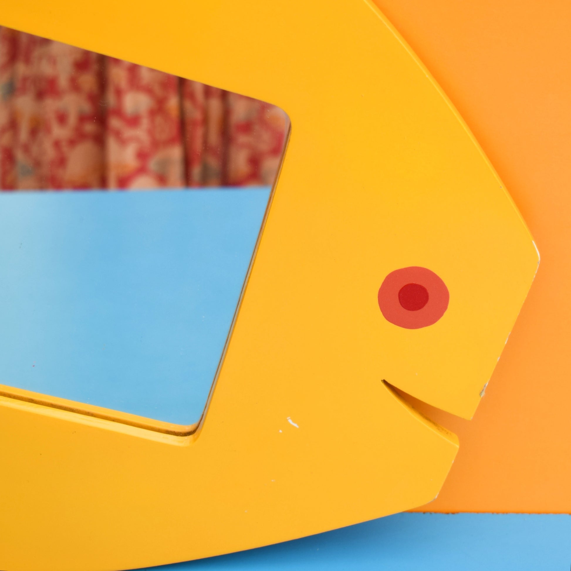 Vintage 1990s Habitat Fish Mirror - Yellow by pineapple Retro