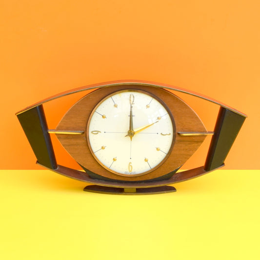Vintage 1950s Mantel Clock - Shape Of An Eye - Metamec
