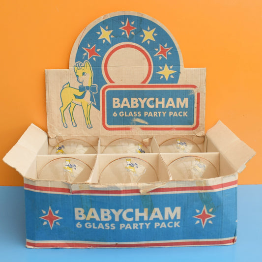 Vintage 1970s Babycham Glasses Boxed Party Set