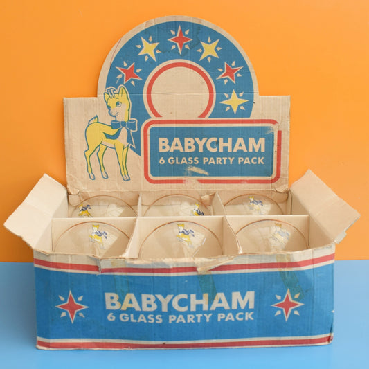 Vintage 1970s Babycham Glasses Boxed Party Set by Pineapple Retro