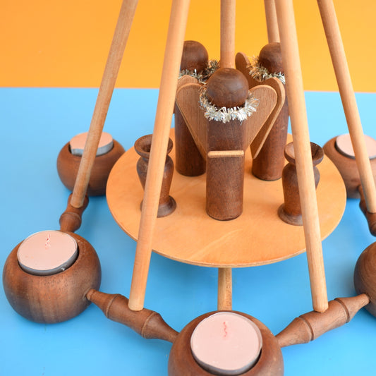 Vintage 1960s Teak Windmill / Candle Holder - Large by Vintage