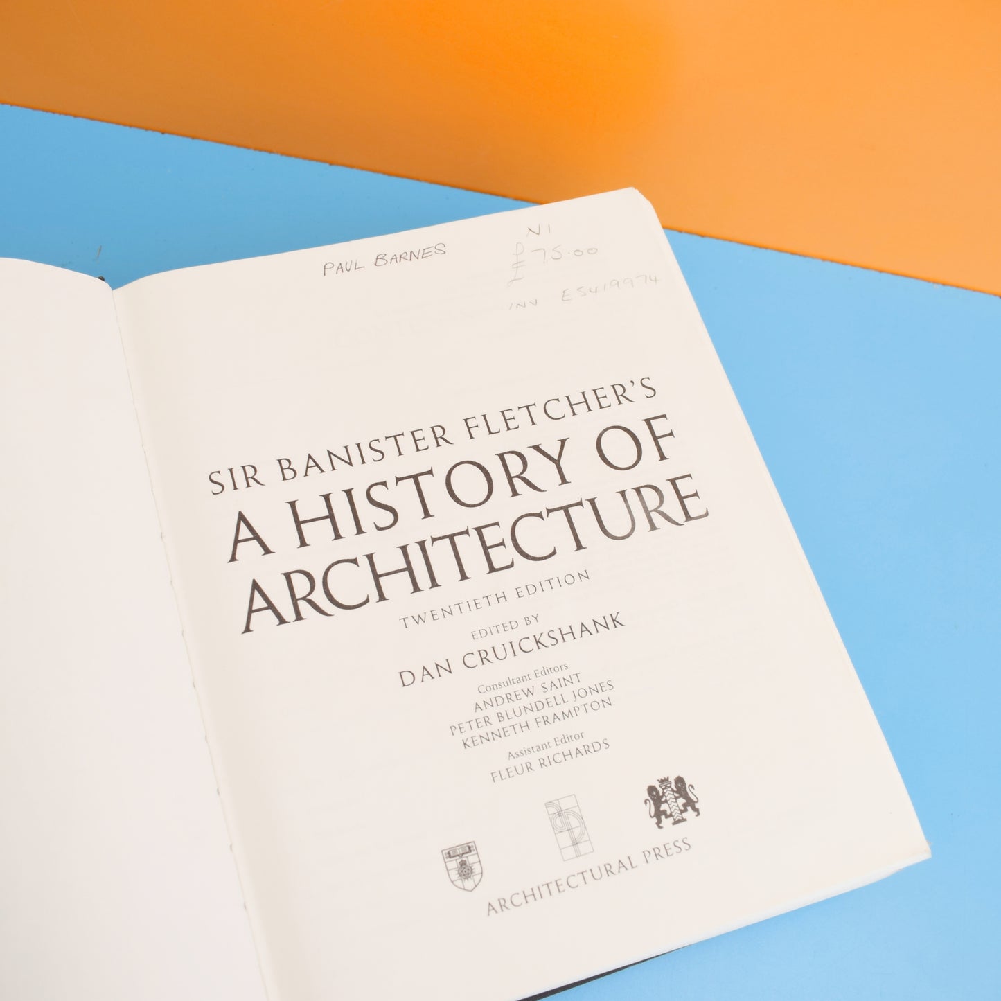 Vintage 1990s Book - A History Of Architecture - Banister Fletcher