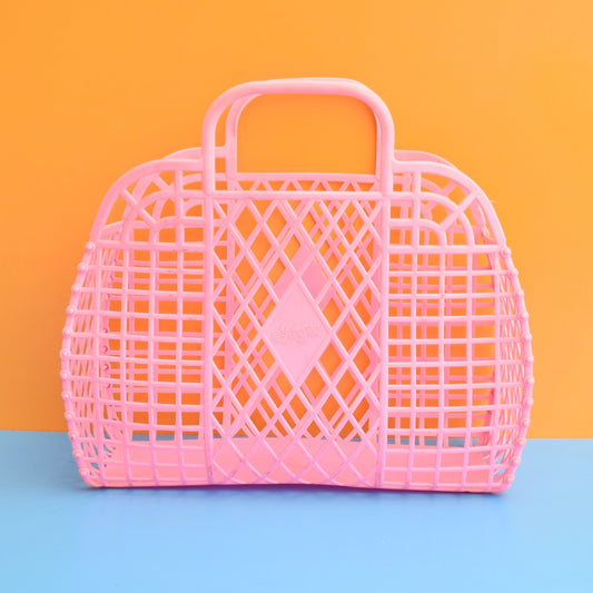 Vintage 1980s Plastic Jelly Bag - Pink by Pineapple Retro