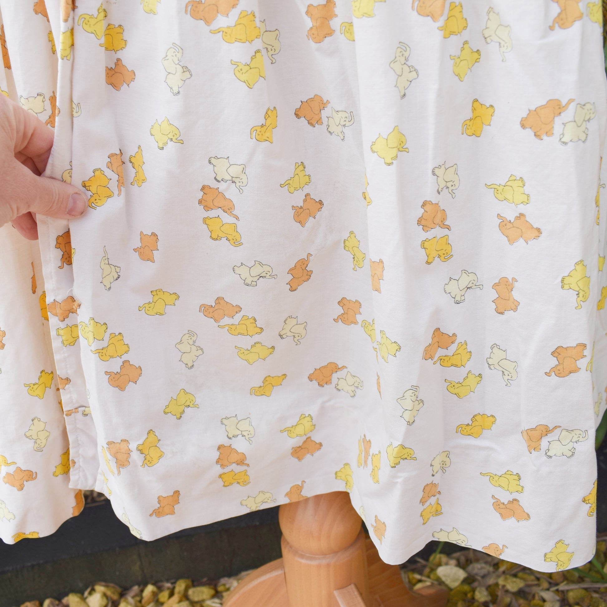 Vintage 1960s Dress - Elephant Print - Size 14 by Pineapple Retro