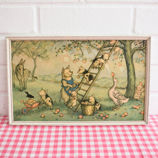 Vintage 1950s Molly Brett Picking Apples Picture by Pineapple Retro