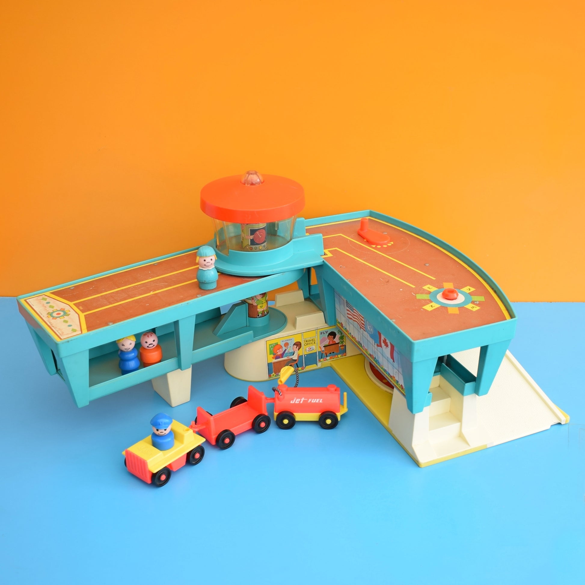 Vintage 1970s Fisher Price Airport & Bits by Pineapple Retro