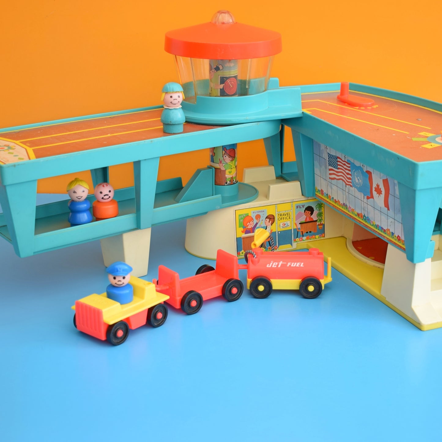 Vintage 1970s Fisher Price Airport & Bits by Pineapple Retro