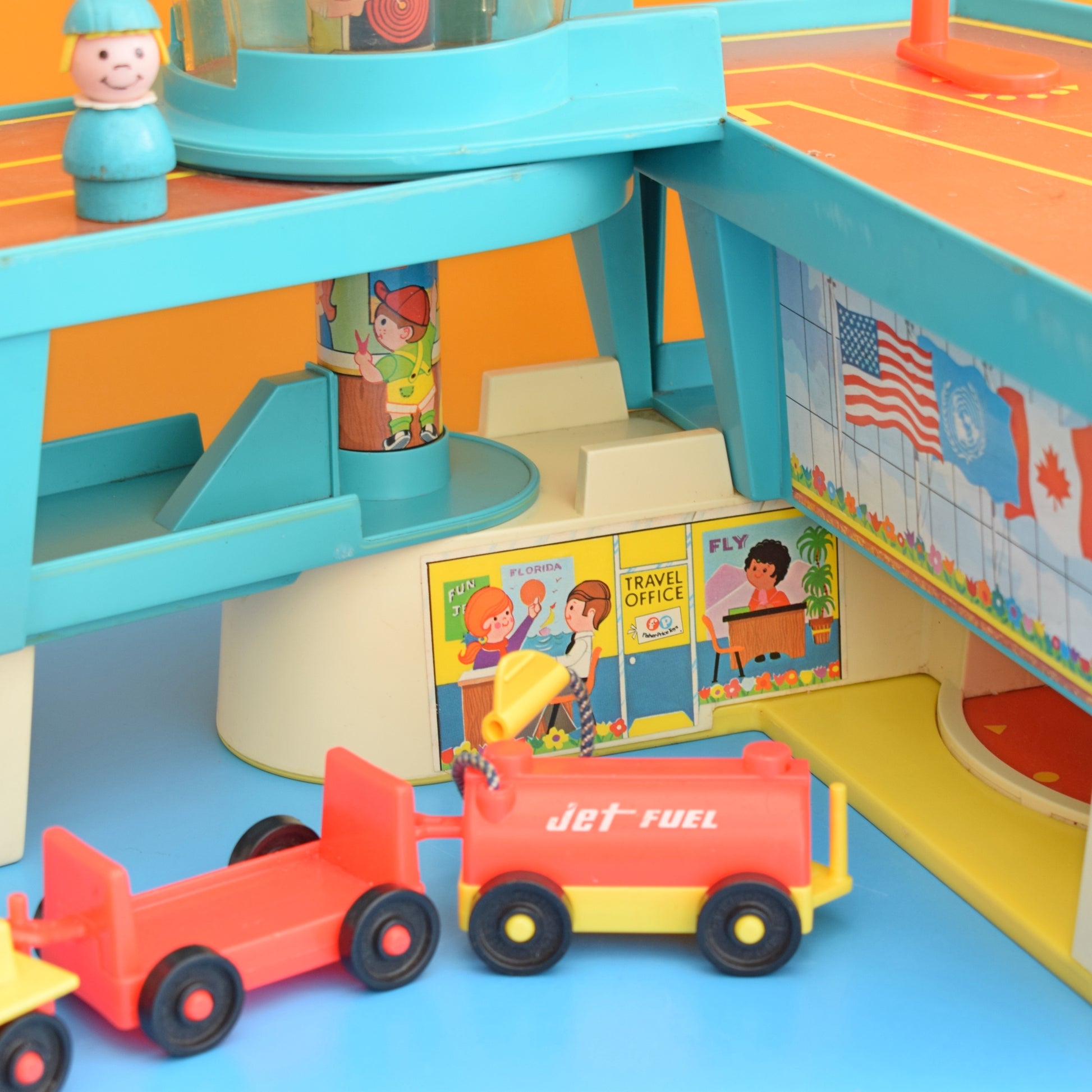 Vintage 1970s Fisher Price Airport & Bits by Pineapple Retro