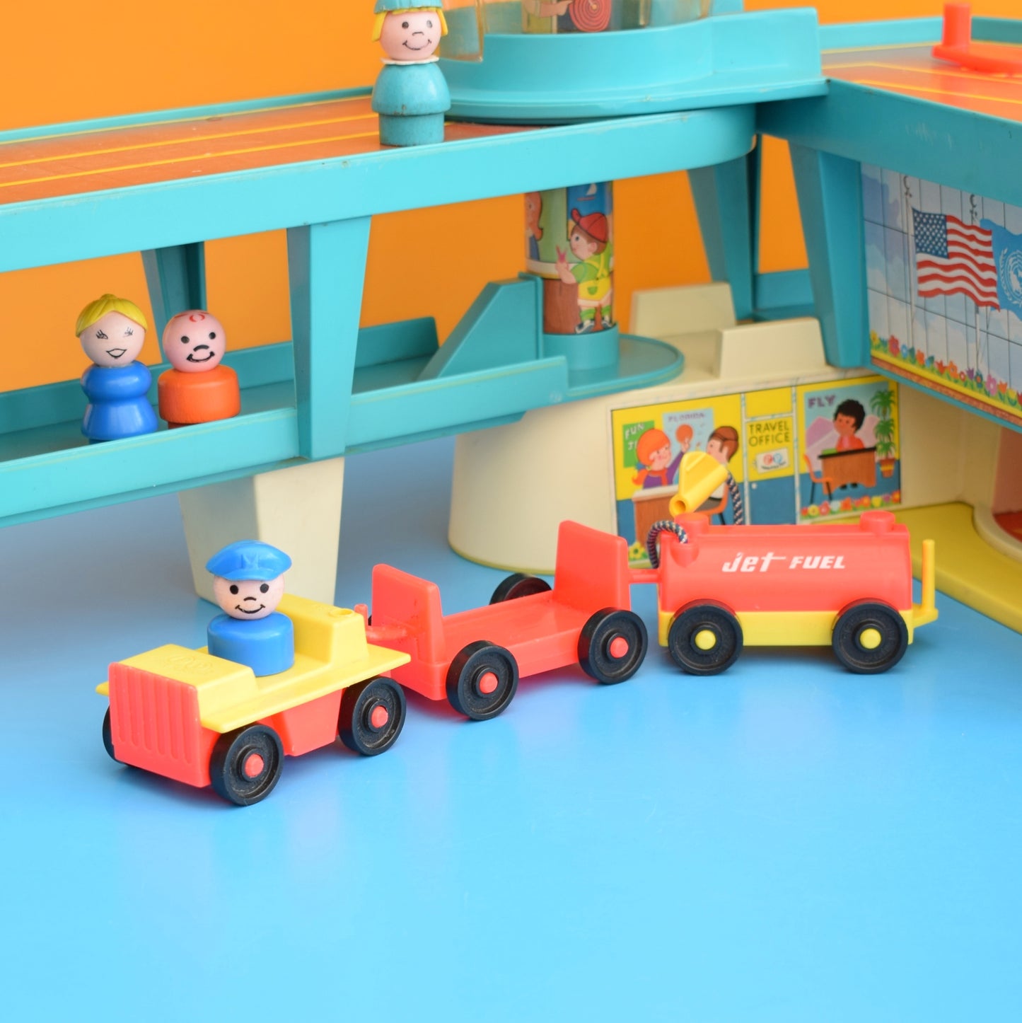 Vintage 1970s Fisher Price Airport & Bits by Pineapple Retro