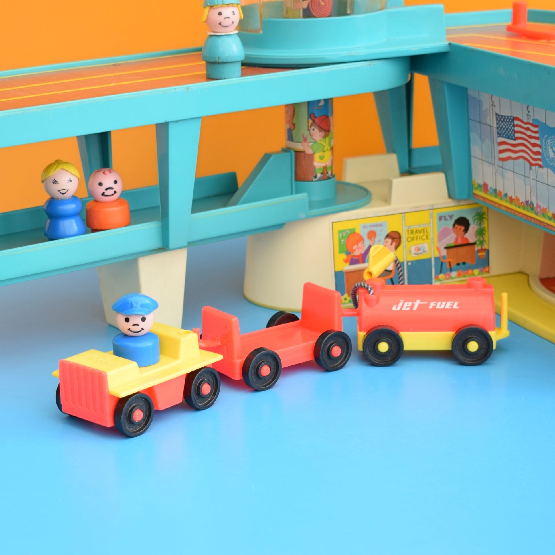 Vintage 1970s Fisher Price Airport & Bits by Pineapple Retro