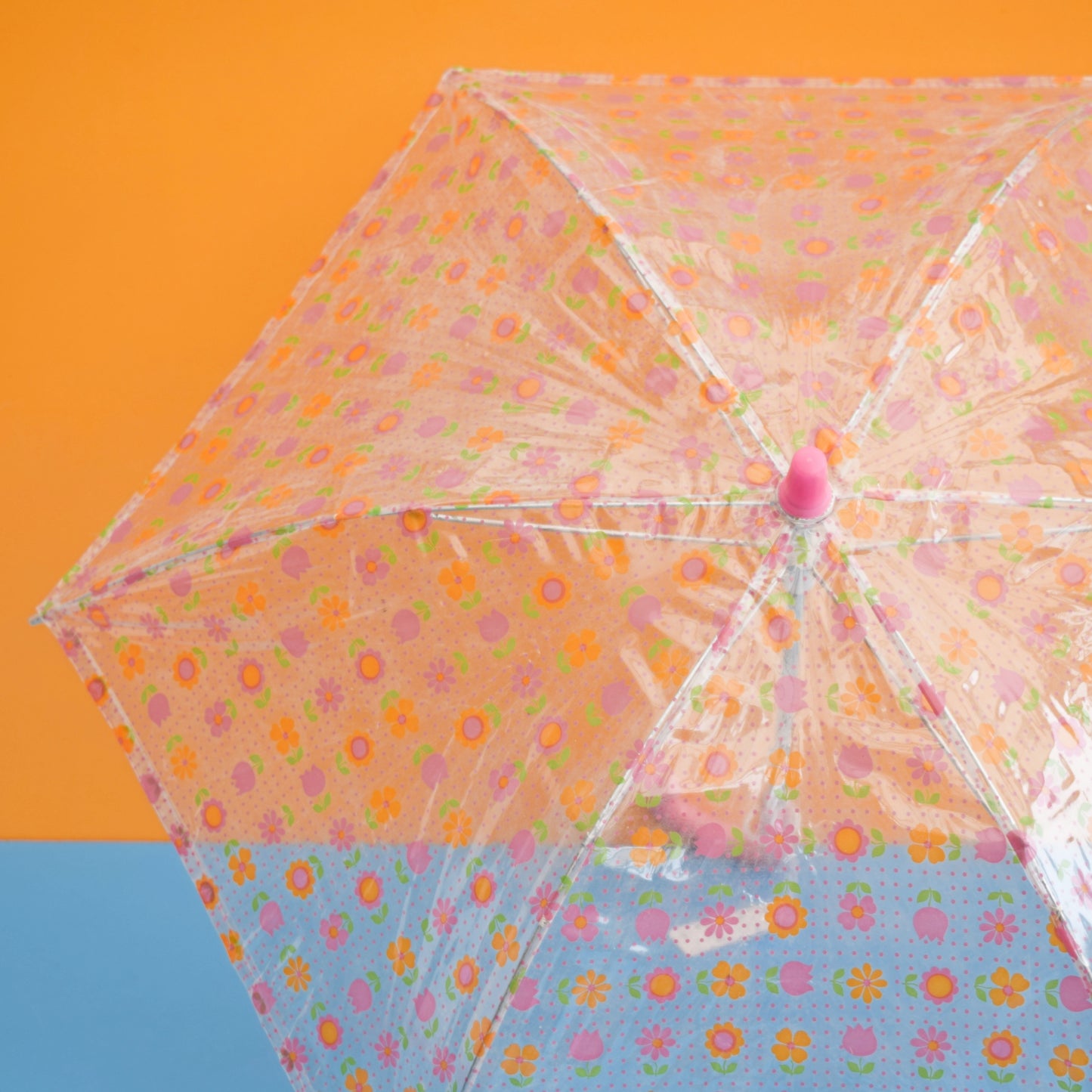 Vintage 1970s Kids Umbrella - Flower Power