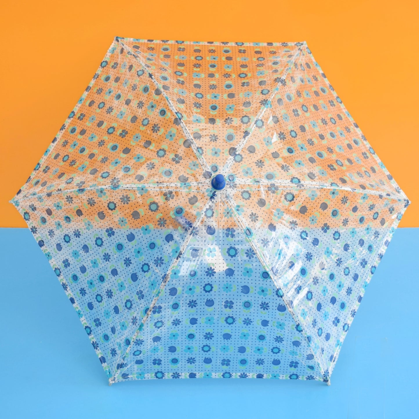 Vintage 1970s Kids Umbrella - Flower Power