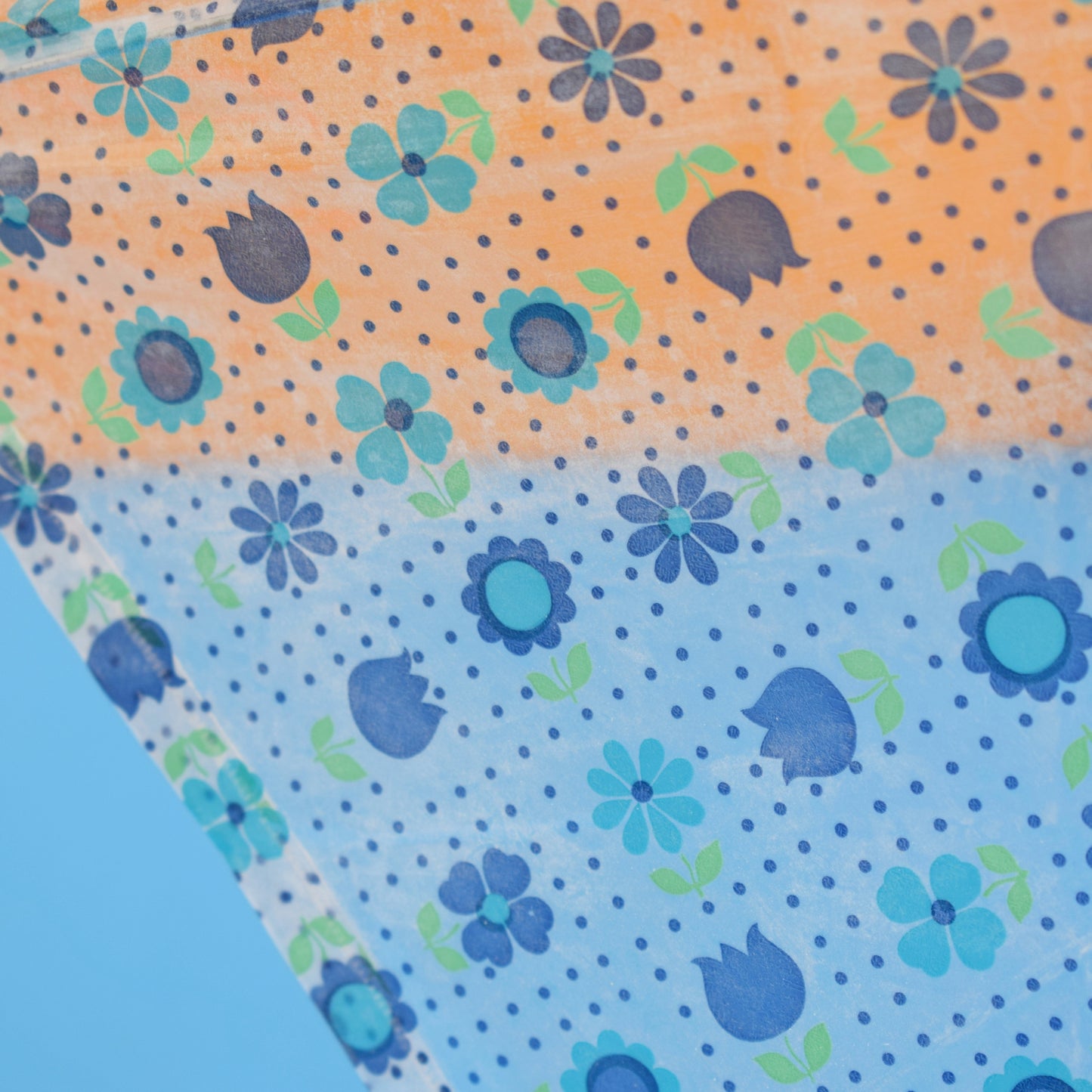 Vintage 1970s Kids Umbrella - Flower Power